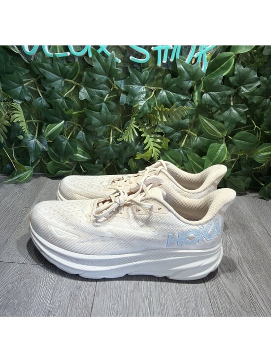 Hoka One One Men\'s Clifton 9 1127895 SSEG Beige Running Shoes Size 9.5 D Sneaker main image 8